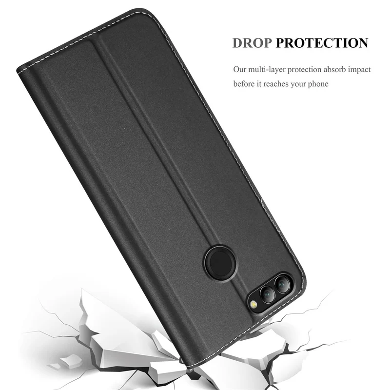 Cadorabo Hülle kompatibel mit Huawei NOVA 2 Schutzhülle mit Magnetverschluss, Standfunktion und Kartenfach