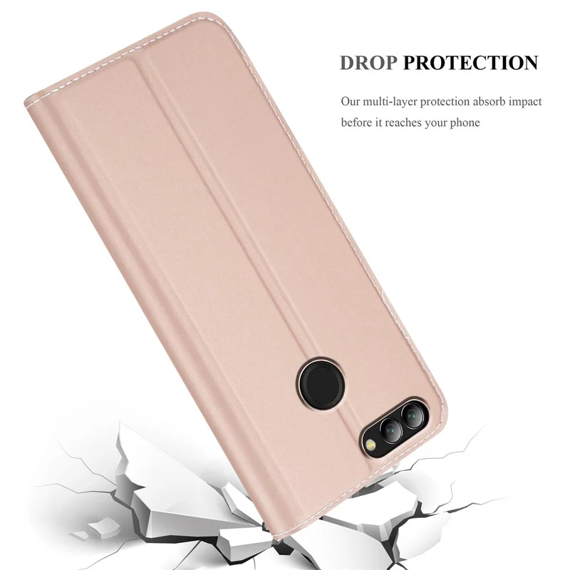 Cadorabo Hülle kompatibel mit Huawei NOVA 2 Schutzhülle mit Magnetverschluss, Standfunktion und Kartenfach