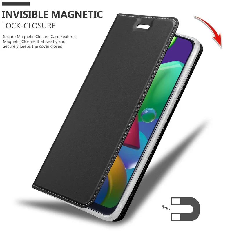 Cadorabo Hülle kompatibel mit Samsung Galaxy M31 Schutzhülle mit Magnetverschluss, Standfunktion und Kartenfach
