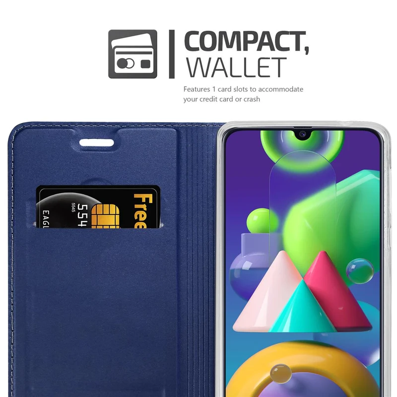 Cadorabo Hülle kompatibel mit Samsung Galaxy M31 Schutzhülle mit Magnetverschluss, Standfunktion und Kartenfach