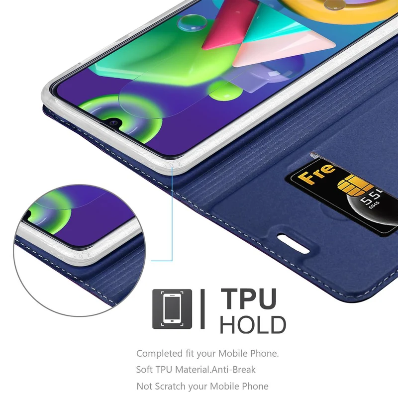 Cadorabo Hülle kompatibel mit Samsung Galaxy M31 Schutzhülle mit Magnetverschluss, Standfunktion und Kartenfach