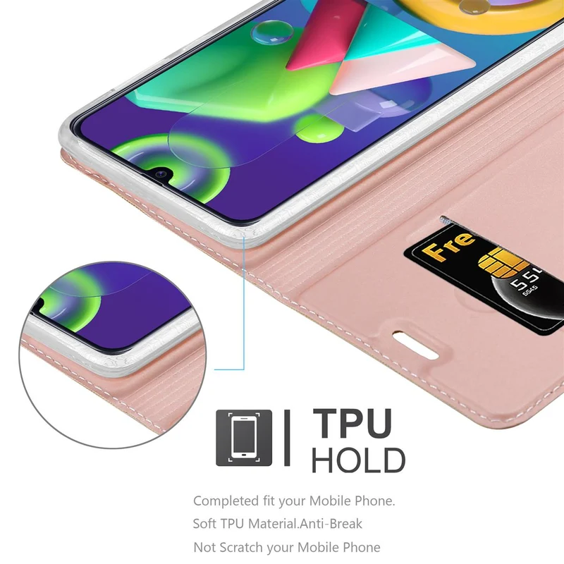 Cadorabo Hülle kompatibel mit Samsung Galaxy M31 Schutzhülle mit Magnetverschluss, Standfunktion und Kartenfach