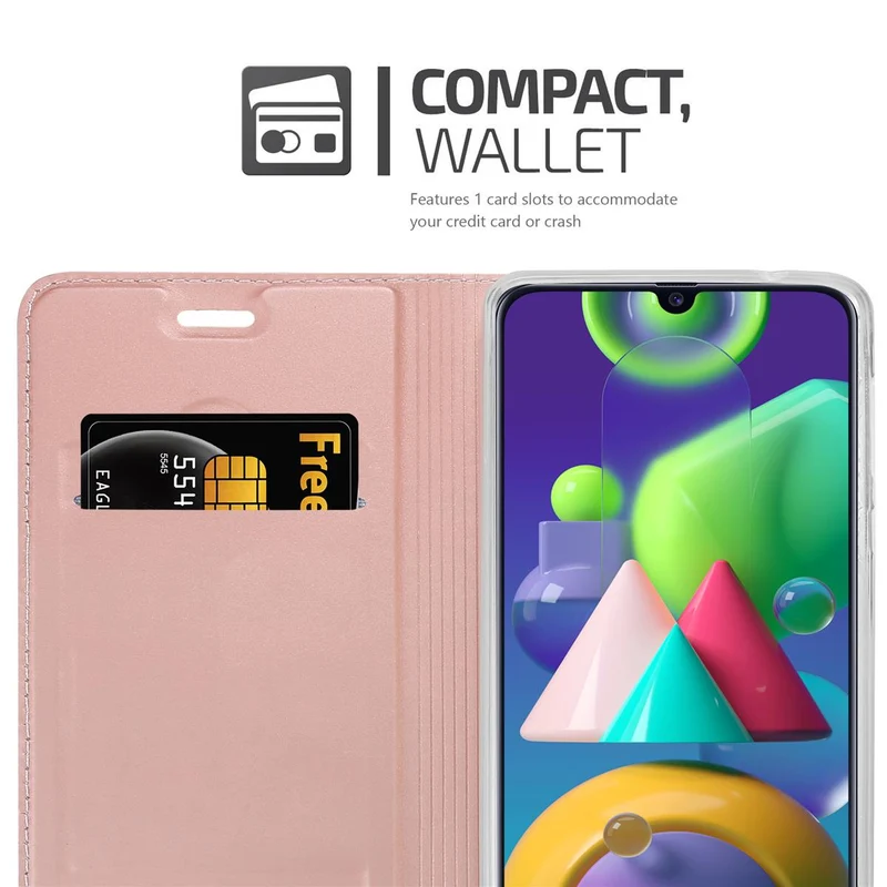 Cadorabo Hülle kompatibel mit Samsung Galaxy M31 Schutzhülle mit Magnetverschluss, Standfunktion und Kartenfach