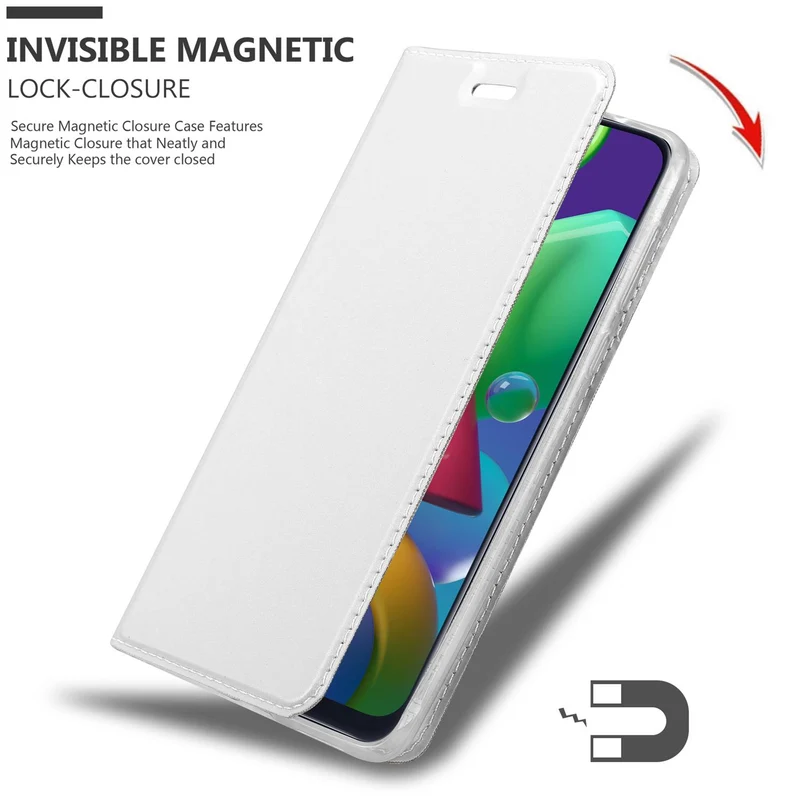 Cadorabo Hülle kompatibel mit Samsung Galaxy M31 Schutzhülle mit Magnetverschluss, Standfunktion und Kartenfach