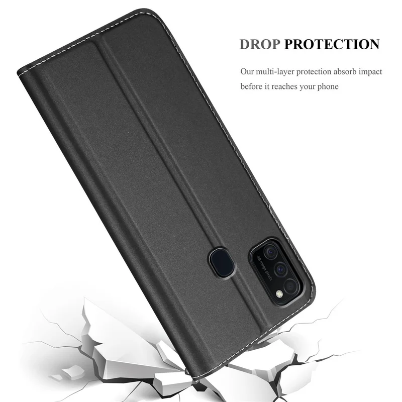 Cadorabo Hülle kompatibel mit Samsung Galaxy M21 / M30s Schutzhülle mit Magnetverschluss, Standfunktion und Kartenfach