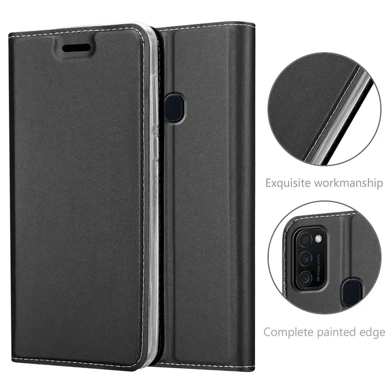 Cadorabo Hülle kompatibel mit Samsung Galaxy M21 / M30s Schutzhülle mit Magnetverschluss, Standfunktion und Kartenfach
