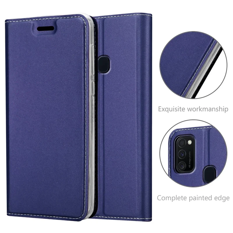 Cadorabo Hülle kompatibel mit Samsung Galaxy M21 / M30s Schutzhülle mit Magnetverschluss, Standfunktion und Kartenfach
