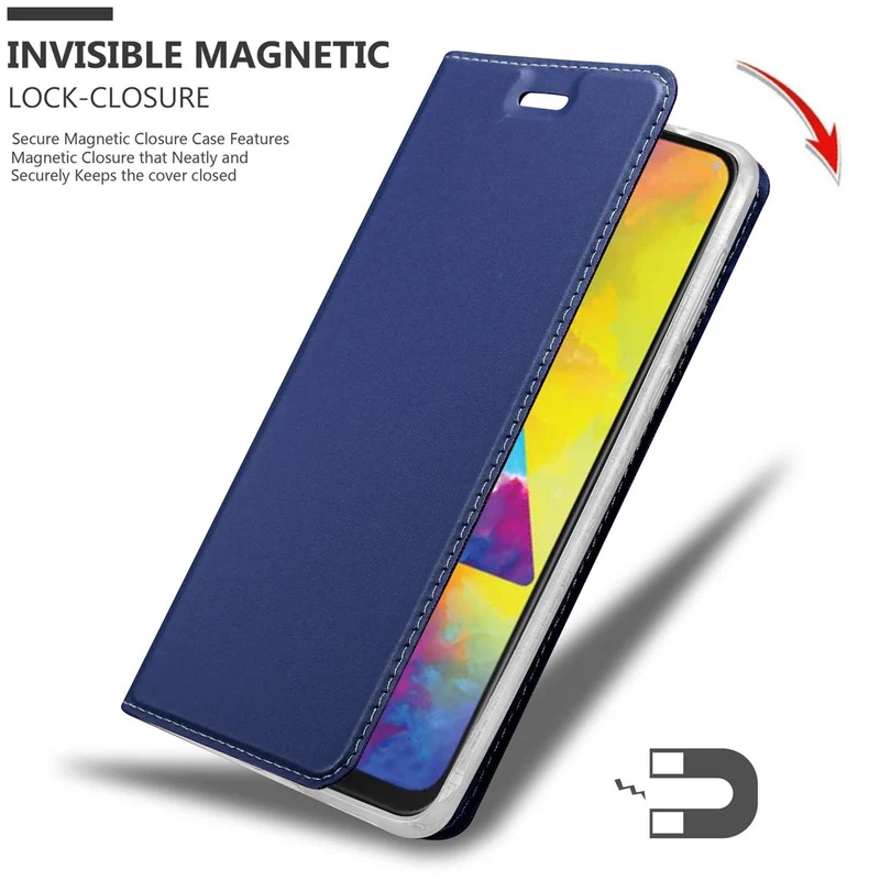 Cadorabo Hülle kompatibel mit Samsung Galaxy M21 / M30s Schutzhülle mit Magnetverschluss, Standfunktion und Kartenfach