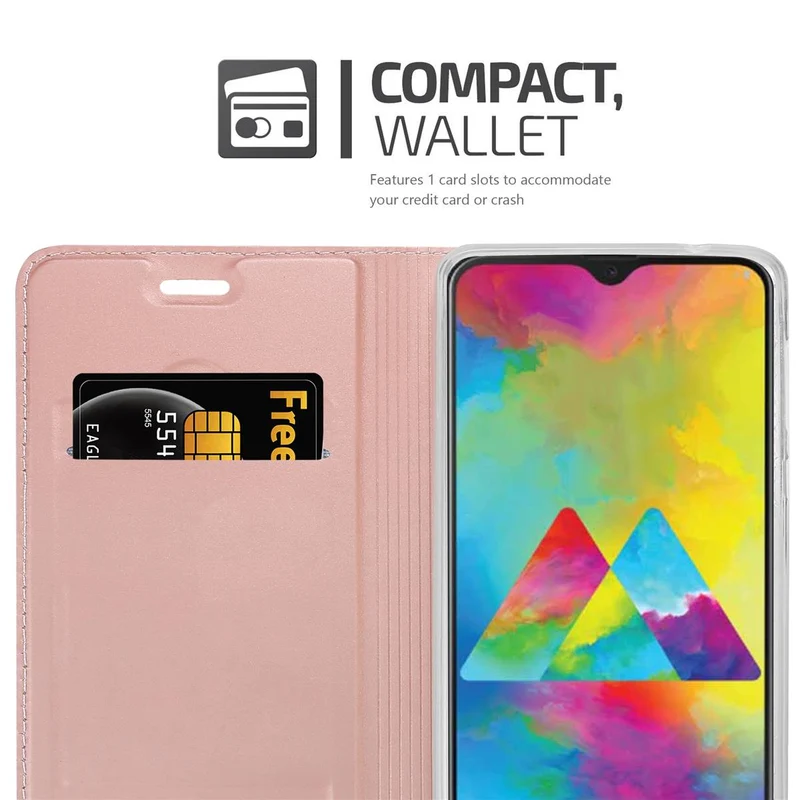 Cadorabo Hülle kompatibel mit Samsung Galaxy M21 / M30s Schutzhülle mit Magnetverschluss, Standfunktion und Kartenfach