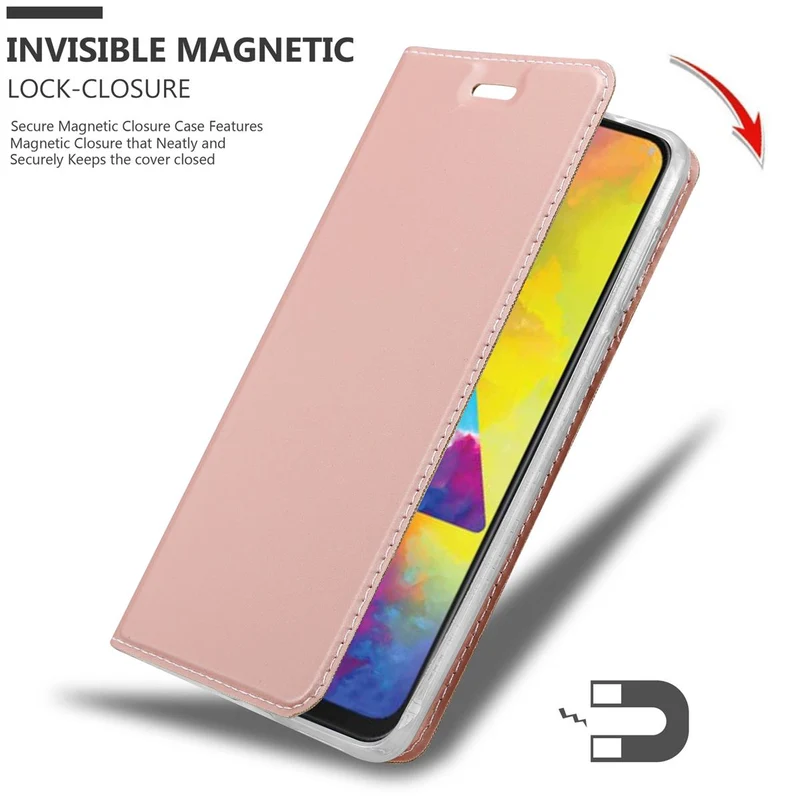 Cadorabo Hülle kompatibel mit Samsung Galaxy M21 / M30s Schutzhülle mit Magnetverschluss, Standfunktion und Kartenfach