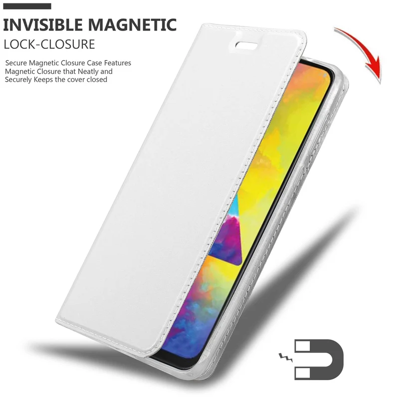 Cadorabo Hülle kompatibel mit Samsung Galaxy M21 / M30s Schutzhülle mit Magnetverschluss, Standfunktion und Kartenfach