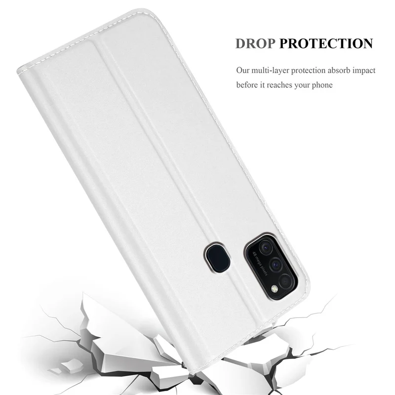 Cadorabo Hülle kompatibel mit Samsung Galaxy M21 / M30s Schutzhülle mit Magnetverschluss, Standfunktion und Kartenfach