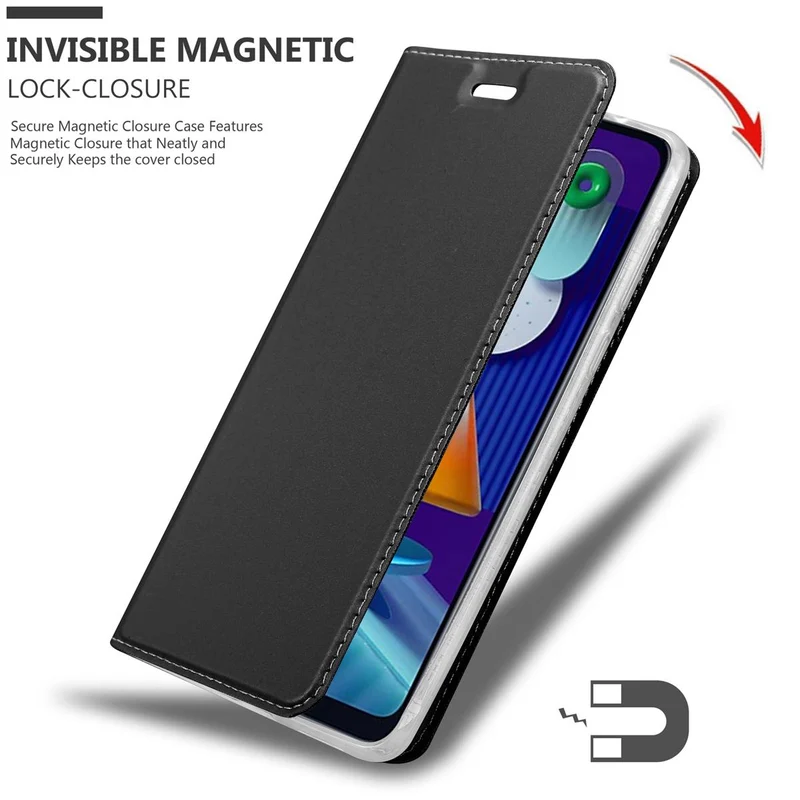 Cadorabo Hülle kompatibel mit Samsung Galaxy A11 / M11 Schutzhülle mit Magnetverschluss, Standfunktion und Kartenfach