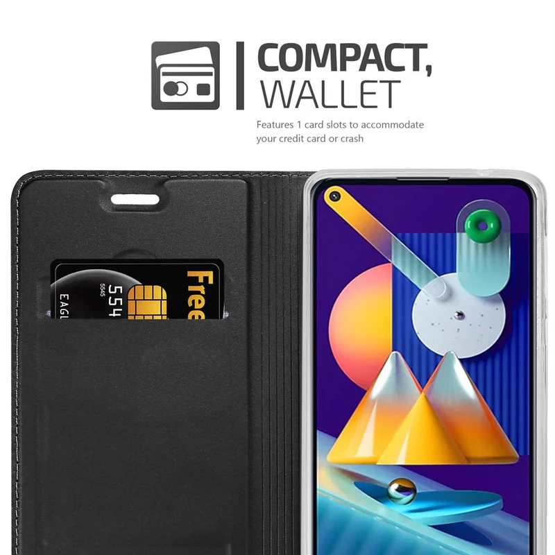Cadorabo Hülle kompatibel mit Samsung Galaxy A11 / M11 Schutzhülle mit Magnetverschluss, Standfunktion und Kartenfach