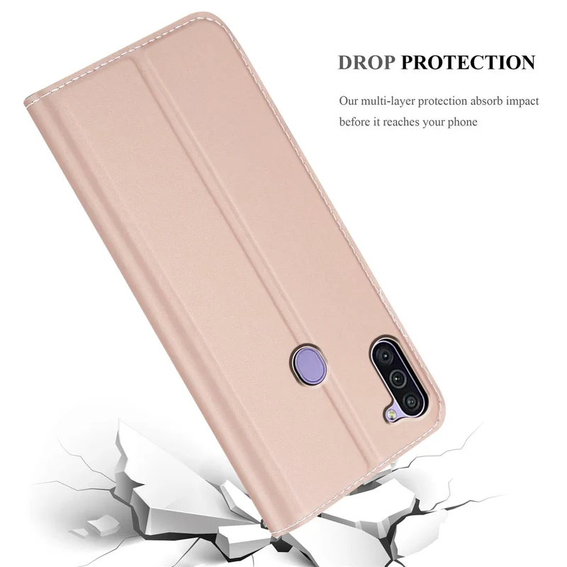 Cadorabo Hülle kompatibel mit Samsung Galaxy A11 / M11 Schutzhülle mit Magnetverschluss, Standfunktion und Kartenfach