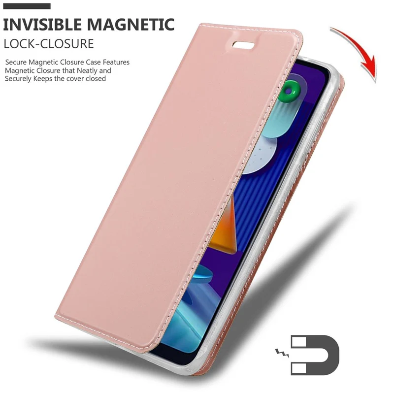 Cadorabo Hülle kompatibel mit Samsung Galaxy A11 / M11 Schutzhülle mit Magnetverschluss, Standfunktion und Kartenfach