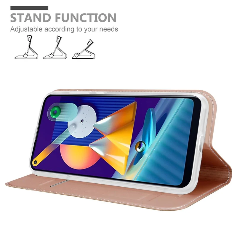Cadorabo Hülle kompatibel mit Samsung Galaxy A11 / M11 Schutzhülle mit Magnetverschluss, Standfunktion und Kartenfach