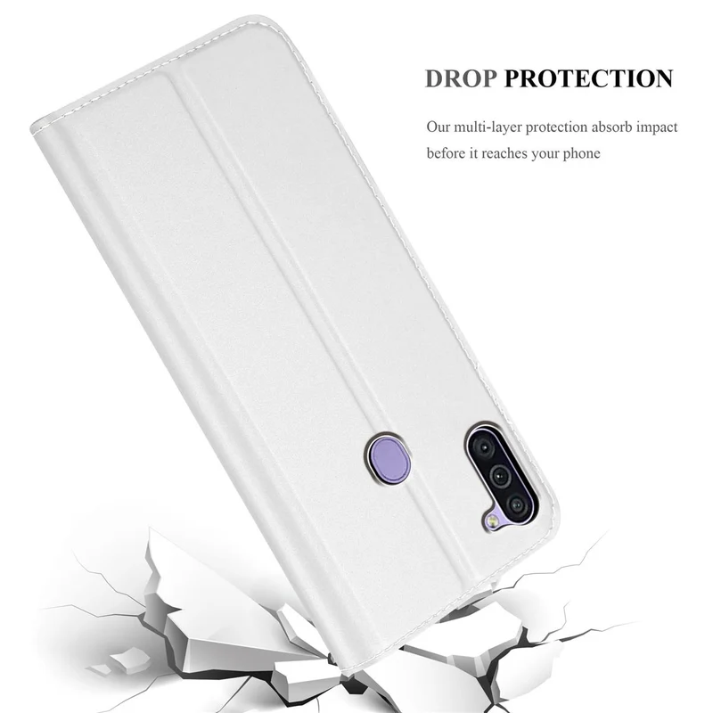 Cadorabo Hülle kompatibel mit Samsung Galaxy A11 / M11 Schutzhülle mit Magnetverschluss, Standfunktion und Kartenfach