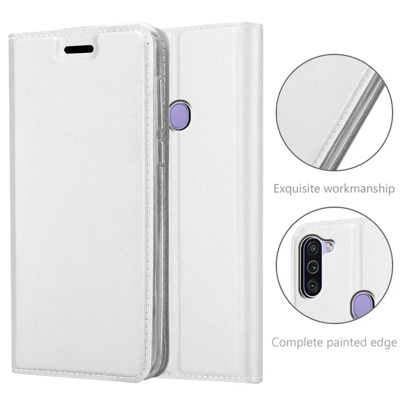 Cadorabo Hülle kompatibel mit Samsung Galaxy A11 / M11 Schutzhülle mit Magnetverschluss, Standfunktion und Kartenfach