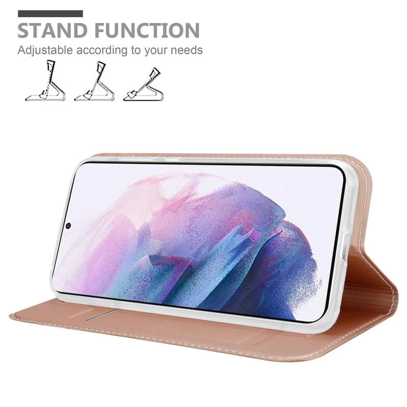 Cadorabo Hülle kompatibel mit Samsung Galaxy S21 PLUS Schutzhülle mit Magnetverschluss, Standfunktion und Kartenfach