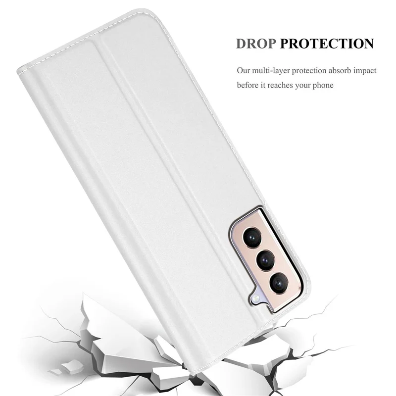 Cadorabo Hülle kompatibel mit Samsung Galaxy S21 PLUS Schutzhülle mit Magnetverschluss, Standfunktion und Kartenfach