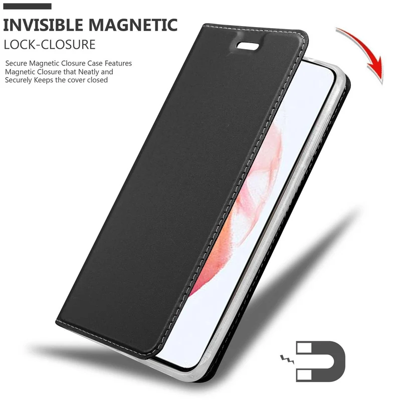Cadorabo Hülle kompatibel mit Samsung Galaxy S21 5G Schutzhülle mit Magnetverschluss, Standfunktion und Kartenfach