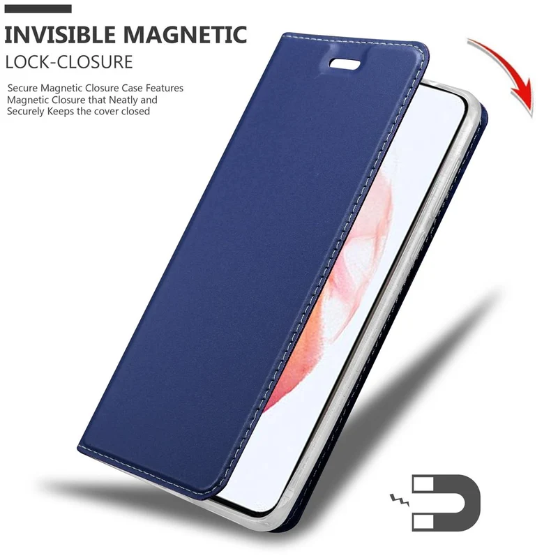 Cadorabo Hülle kompatibel mit Samsung Galaxy S21 5G Schutzhülle mit Magnetverschluss, Standfunktion und Kartenfach