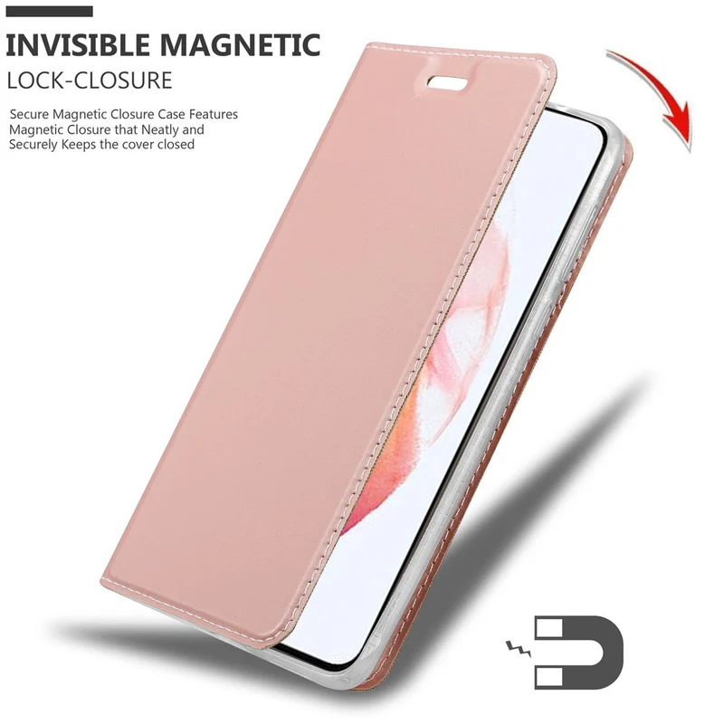 Cadorabo Hülle kompatibel mit Samsung Galaxy S21 5G Schutzhülle mit Magnetverschluss, Standfunktion und Kartenfach