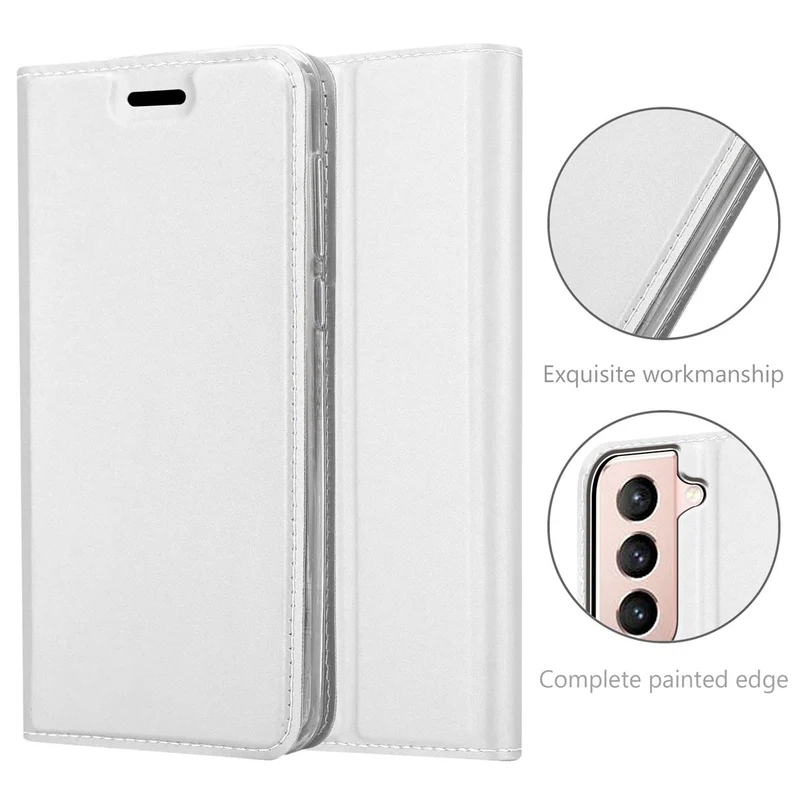 Cadorabo Hülle kompatibel mit Samsung Galaxy S21 5G Schutzhülle mit Magnetverschluss, Standfunktion und Kartenfach