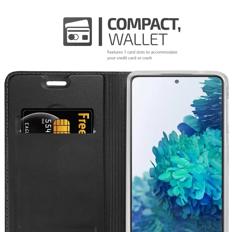 Cadorabo Hülle kompatibel mit Samsung Galaxy S20 FE Schutzhülle mit Magnetverschluss, Standfunktion und Kartenfach