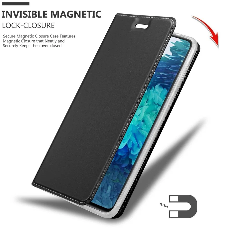 Cadorabo Hülle kompatibel mit Samsung Galaxy S20 FE Schutzhülle mit Magnetverschluss, Standfunktion und Kartenfach