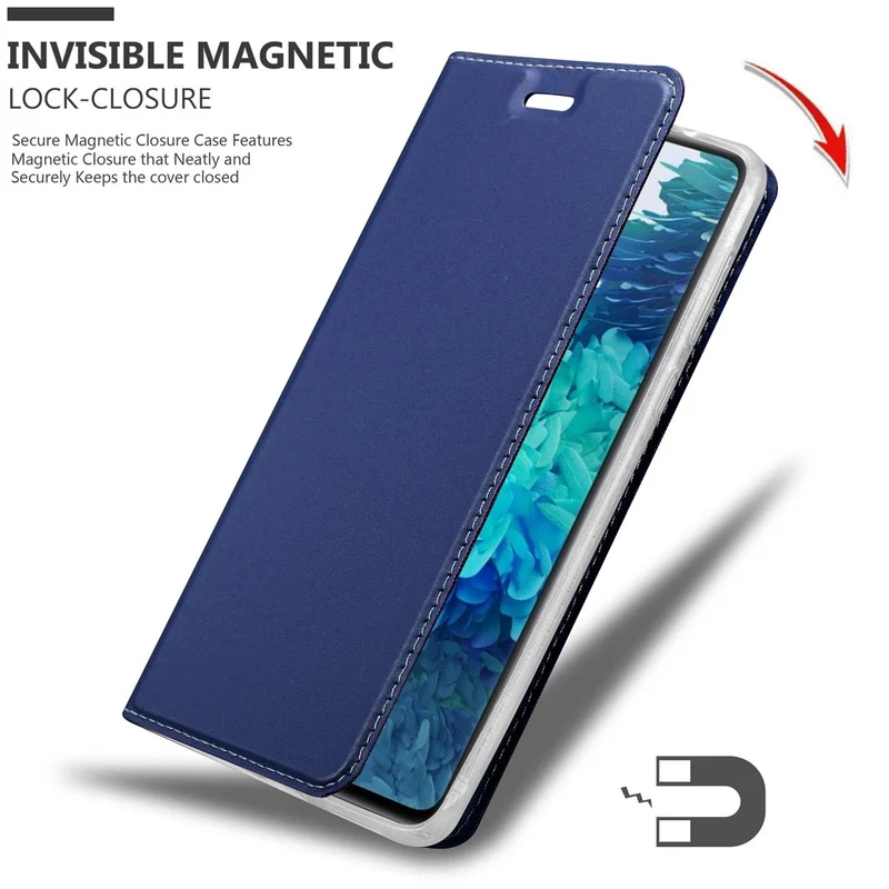 Cadorabo Hülle kompatibel mit Samsung Galaxy S20 FE Schutzhülle mit Magnetverschluss, Standfunktion und Kartenfach