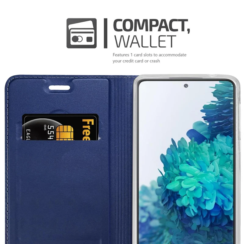 Cadorabo Hülle kompatibel mit Samsung Galaxy S20 FE Schutzhülle mit Magnetverschluss, Standfunktion und Kartenfach