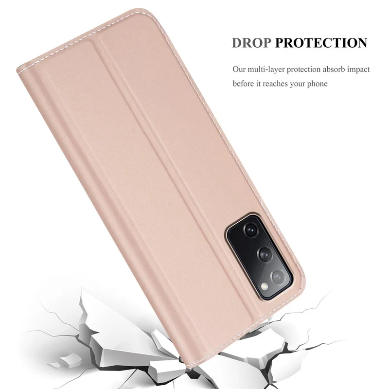 Cadorabo Hülle kompatibel mit Samsung Galaxy S20 FE Schutzhülle mit Magnetverschluss, Standfunktion und Kartenfach