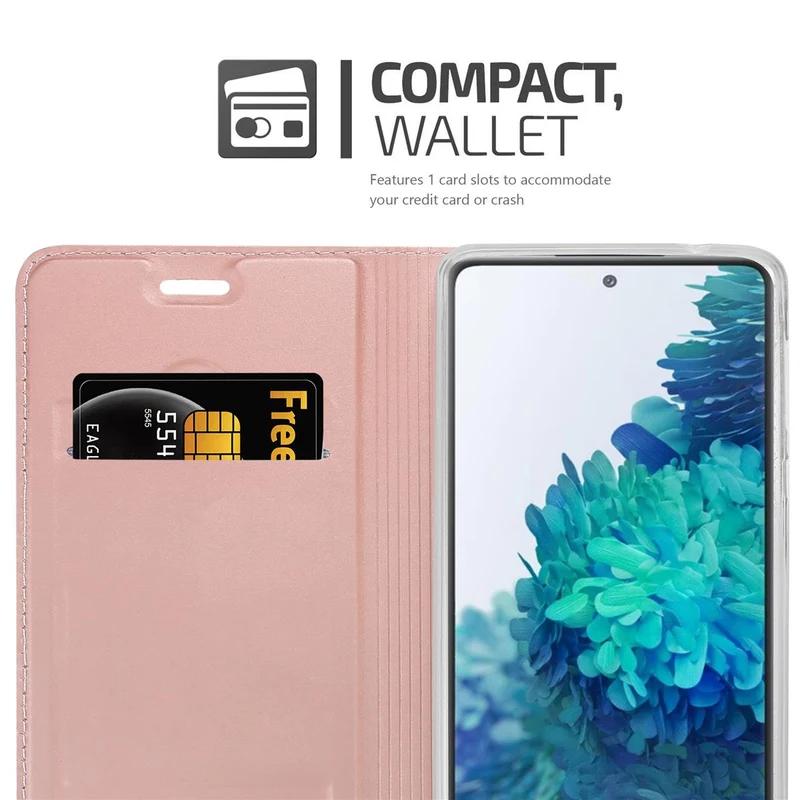 Cadorabo Hülle kompatibel mit Samsung Galaxy S20 FE Schutzhülle mit Magnetverschluss, Standfunktion und Kartenfach