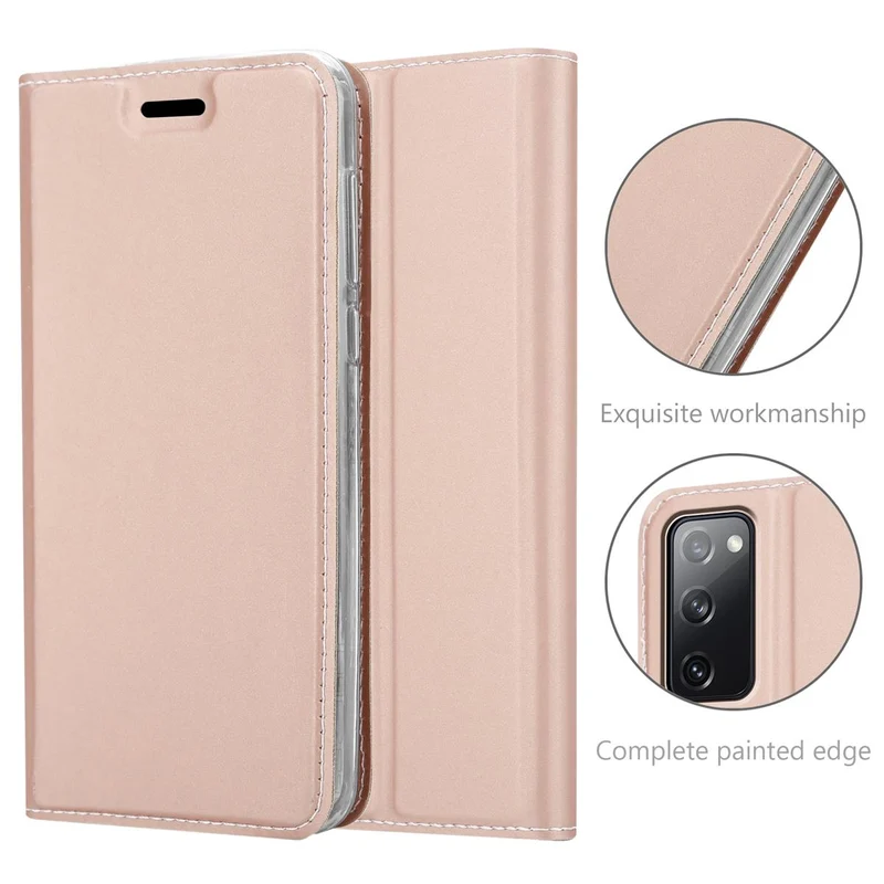 Cadorabo Hülle kompatibel mit Samsung Galaxy S20 FE Schutzhülle mit Magnetverschluss, Standfunktion und Kartenfach