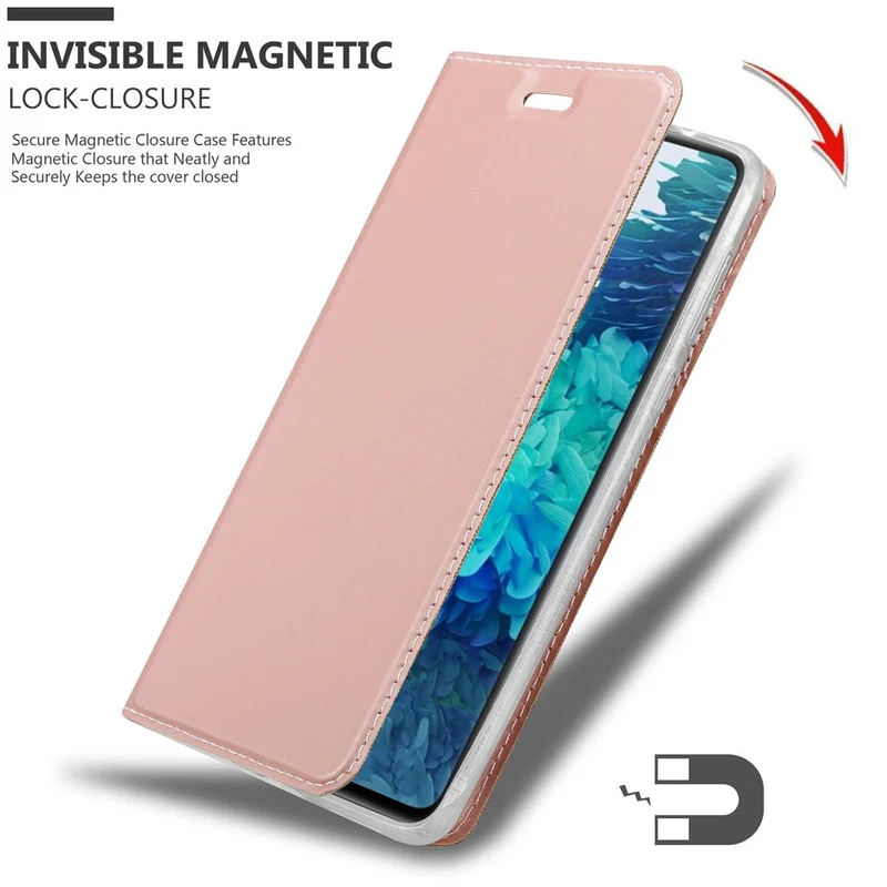 Cadorabo Hülle kompatibel mit Samsung Galaxy S20 FE Schutzhülle mit Magnetverschluss, Standfunktion und Kartenfach