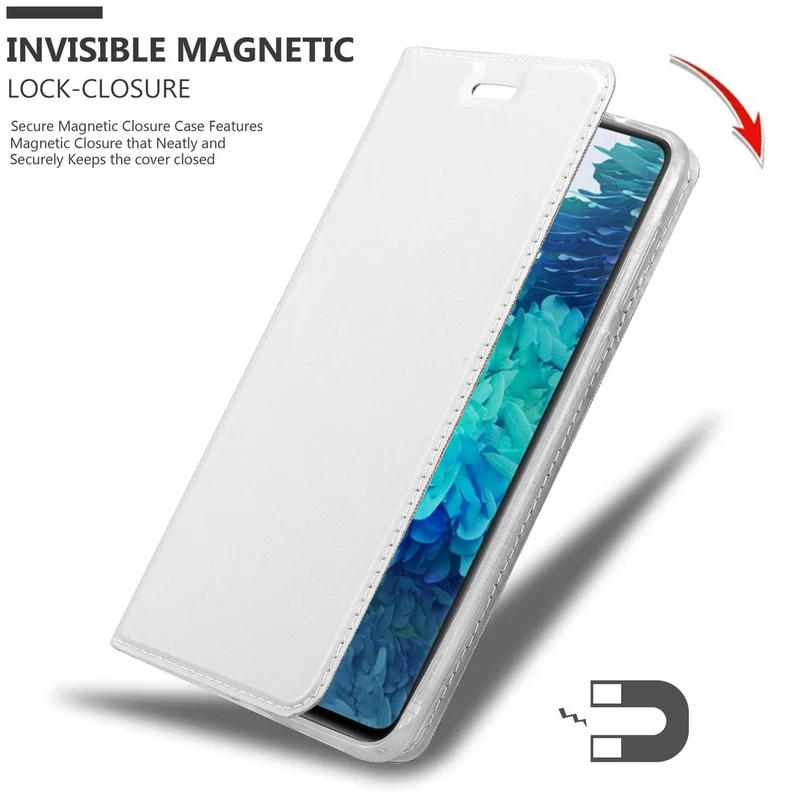 Cadorabo Hülle kompatibel mit Samsung Galaxy S20 FE Schutzhülle mit Magnetverschluss, Standfunktion und Kartenfach