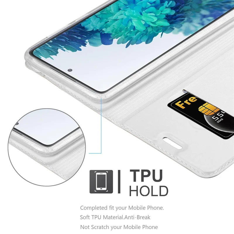 Cadorabo Hülle kompatibel mit Samsung Galaxy S20 FE Schutzhülle mit Magnetverschluss, Standfunktion und Kartenfach