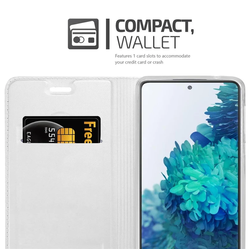 Cadorabo Hülle kompatibel mit Samsung Galaxy S20 FE Schutzhülle mit Magnetverschluss, Standfunktion und Kartenfach
