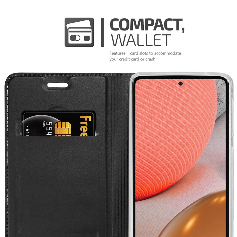 Cadorabo Hülle kompatibel mit Samsung Galaxy A72 4G / 5G Schutzhülle mit Magnetverschluss, Standfunktion und Kartenfach
