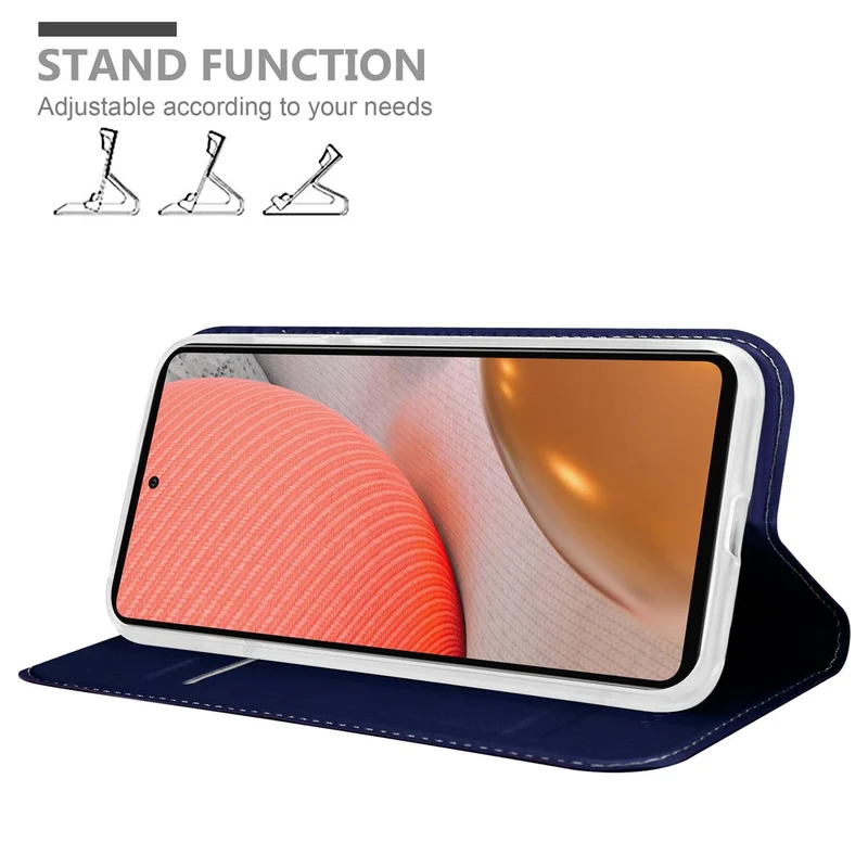 Cadorabo Hülle kompatibel mit Samsung Galaxy A72 4G / 5G Schutzhülle mit Magnetverschluss, Standfunktion und Kartenfach