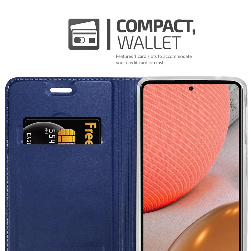 Cadorabo Hülle kompatibel mit Samsung Galaxy A72 4G / 5G Schutzhülle mit Magnetverschluss, Standfunktion und Kartenfach