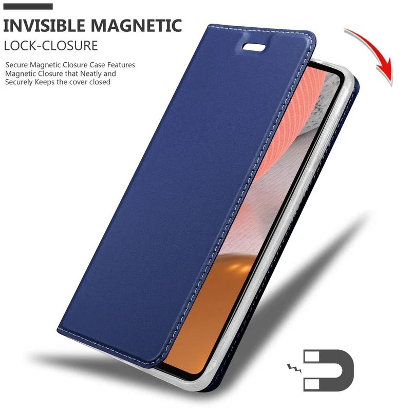 Cadorabo Hülle kompatibel mit Samsung Galaxy A72 4G / 5G Schutzhülle mit Magnetverschluss, Standfunktion und Kartenfach