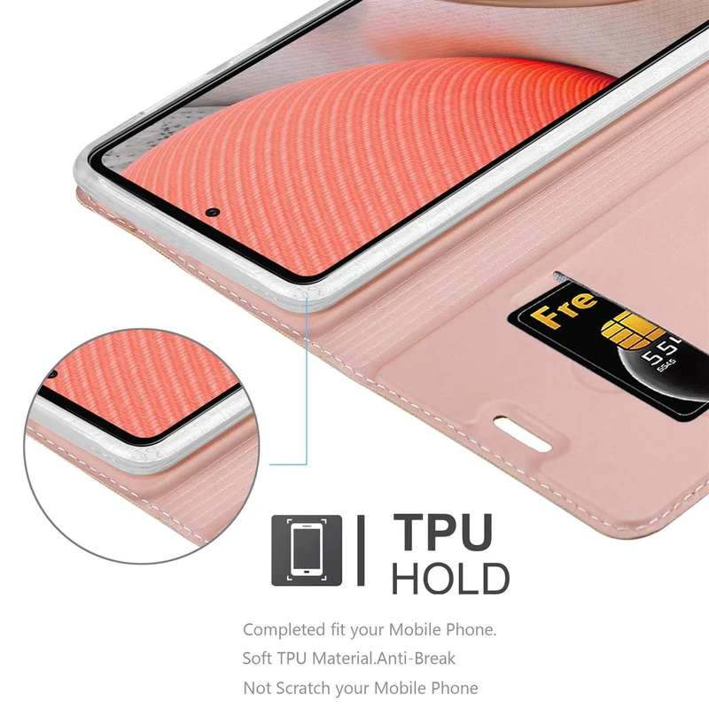 Cadorabo Hülle kompatibel mit Samsung Galaxy A72 4G / 5G Schutzhülle mit Magnetverschluss, Standfunktion und Kartenfach