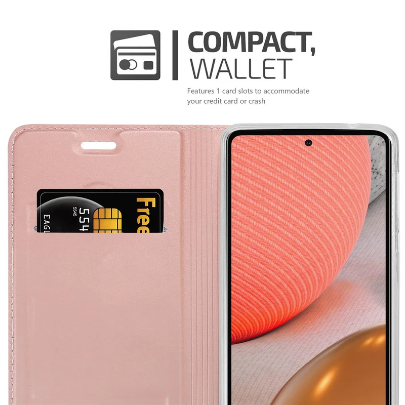 Cadorabo Hülle kompatibel mit Samsung Galaxy A72 4G / 5G Schutzhülle mit Magnetverschluss, Standfunktion und Kartenfach