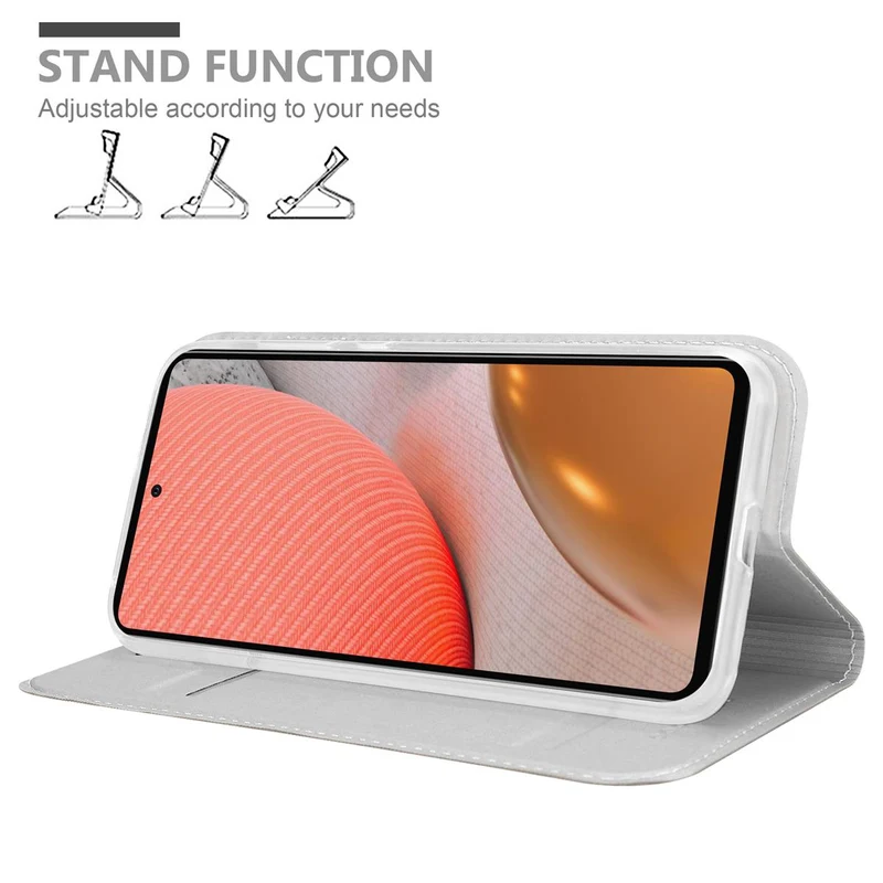 Cadorabo Hülle kompatibel mit Samsung Galaxy A72 4G / 5G Schutzhülle mit Magnetverschluss, Standfunktion und Kartenfach