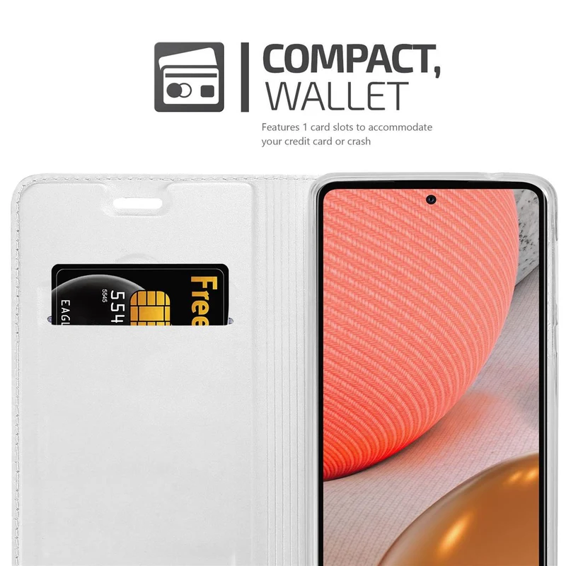 Cadorabo Hülle kompatibel mit Samsung Galaxy A72 4G / 5G Schutzhülle mit Magnetverschluss, Standfunktion und Kartenfach