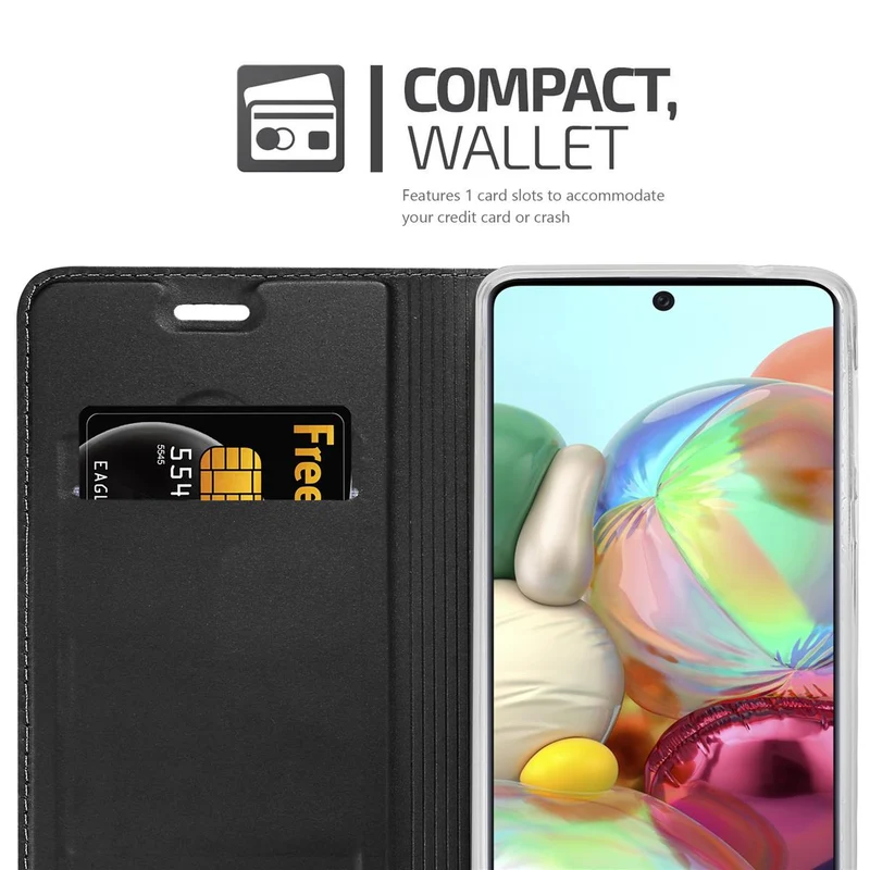 Cadorabo Hülle kompatibel mit Samsung Galaxy A71 5G Schutzhülle mit Magnetverschluss, Standfunktion und Kartenfach