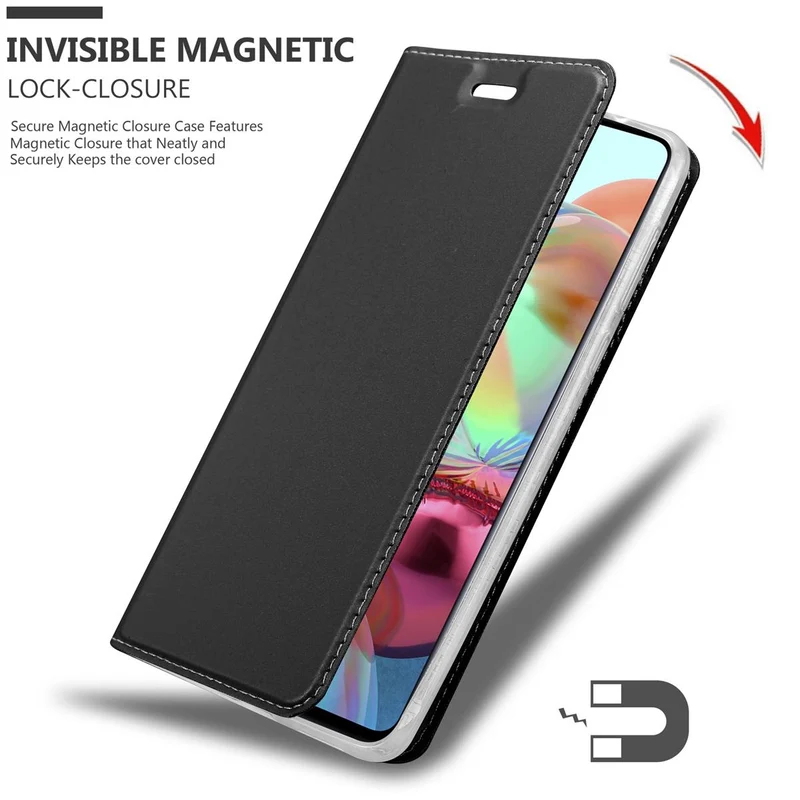 Cadorabo Hülle kompatibel mit Samsung Galaxy A71 5G Schutzhülle mit Magnetverschluss, Standfunktion und Kartenfach